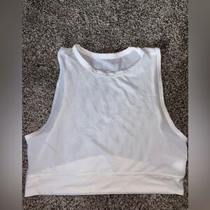 Nike White Mesh Tank Top
